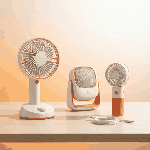 Collection of 3Gold portable desktop, handheld and USB fans